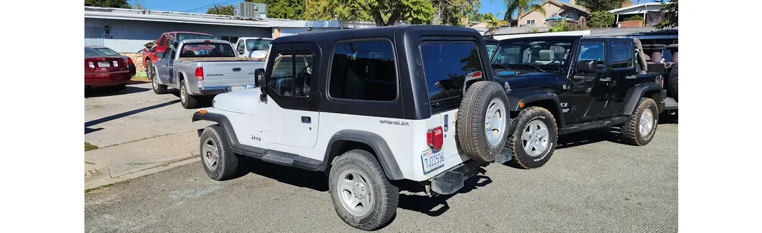 Jeep Wrangler YJ hard top with half door combo